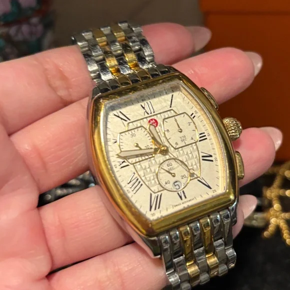 Michele Releve Two Tone Gold & Silver Watch - Picture 5 of 9